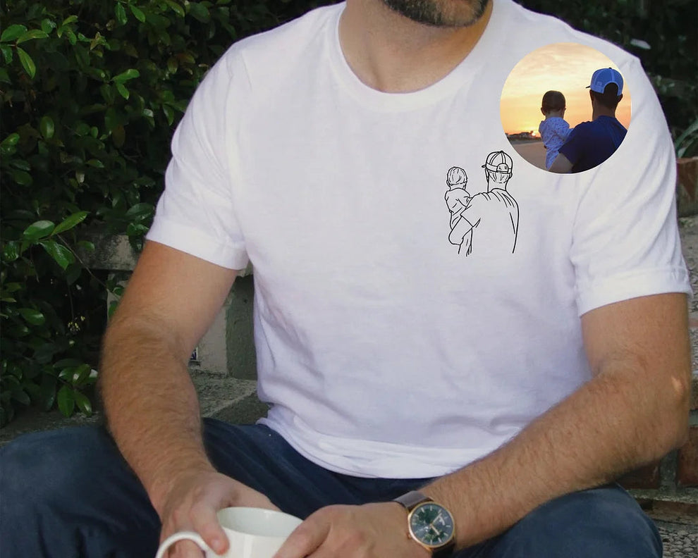 Aangepaste geborduurde hoodie voor papa