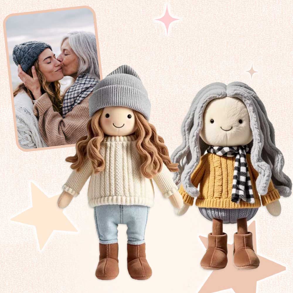 Gepersonaliseerde Foto - Bedrukte Pluchen Pop - Ideaal Cadeau Voor Moeder