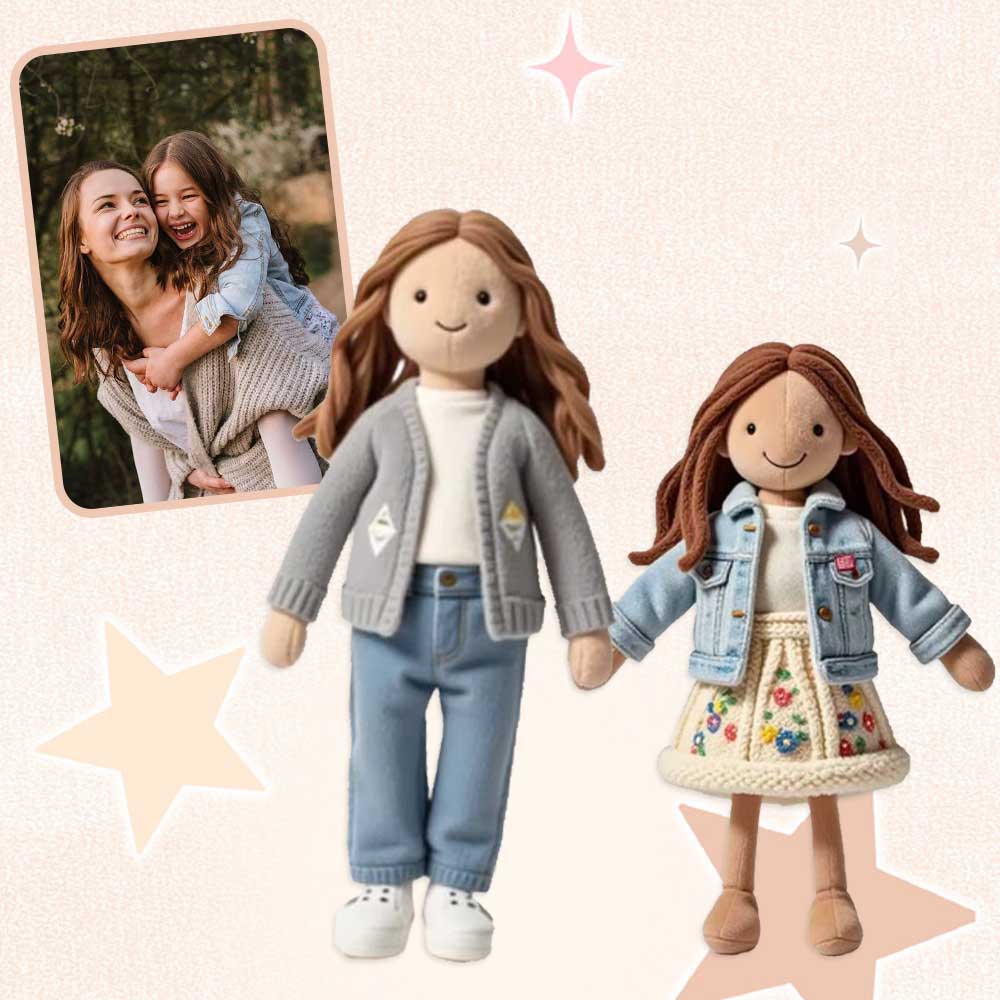 Gepersonaliseerde familiefoto Pluchepop