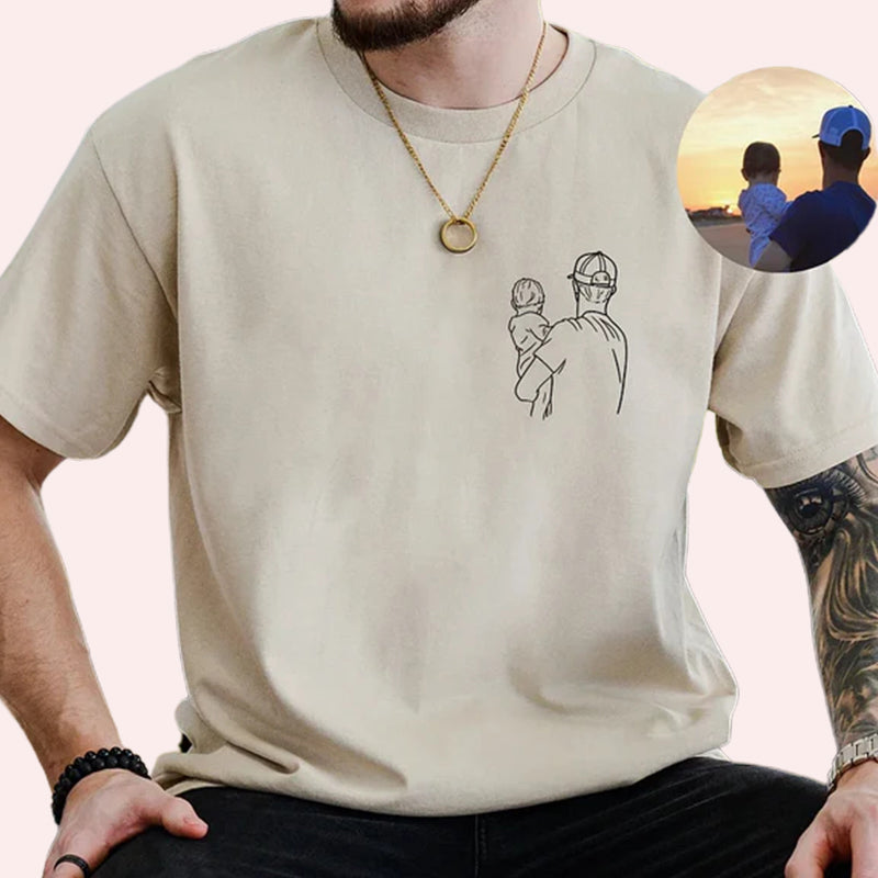 Aangepaste geborduurde hoodie voor papa