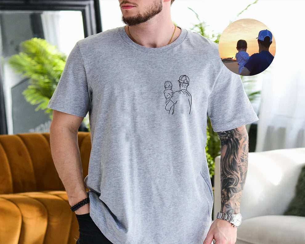Aangepaste geborduurde hoodie voor papa