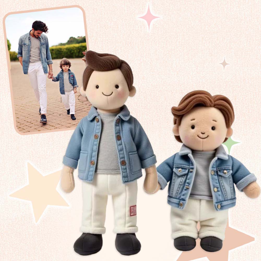 Aangepaste Foto - Bedrukte Pluchen Pop - Cadeau Voor kostbaar cadeau voor geliefde