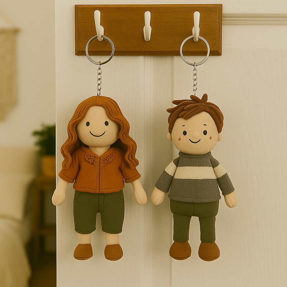 Gepersonaliseerde Mama Foto Pluche Poppen sleutelhanger, Cadeau Voor Haar