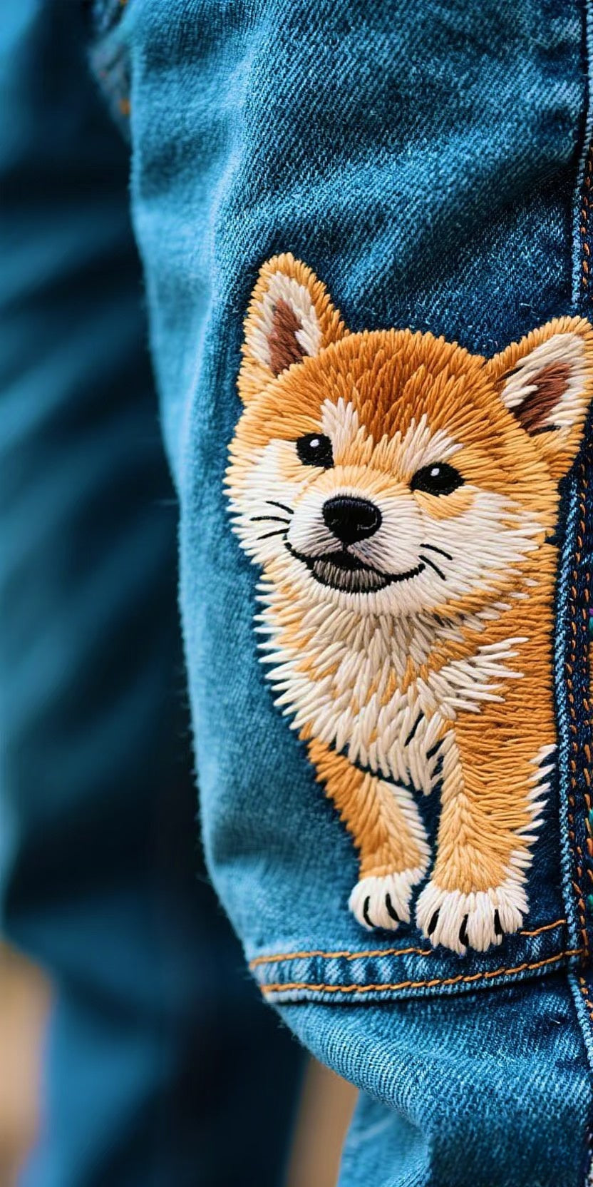 Op maat gemaakte geborduurde huisdierportretjeans - Gepersonaliseerd cadeau voor dierenliefhebbers - Hondenherdenking - Kattenherinnering - Van uw foto