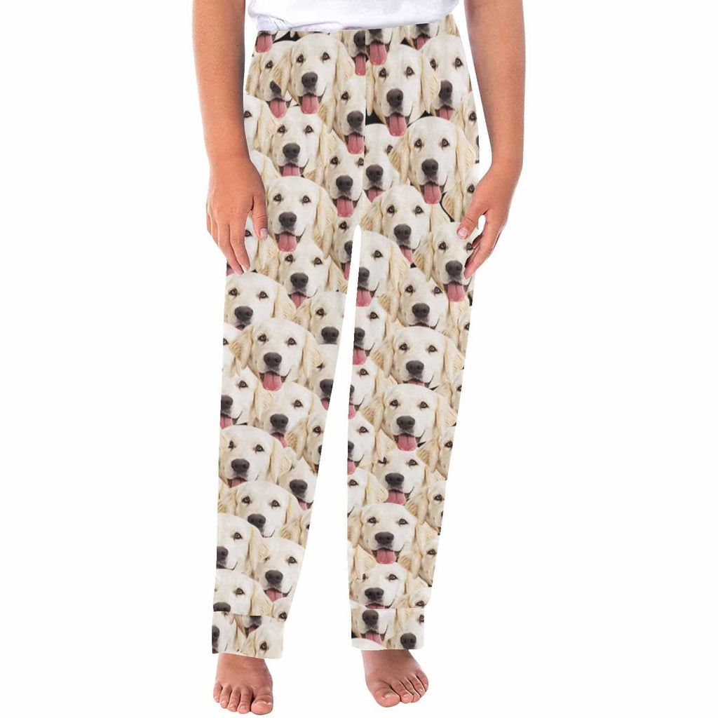 Aangepaste paar gezicht naadloze nachtkleding gepersonaliseerde vrouwen & mannen pyjama partij lange pyjamabroek