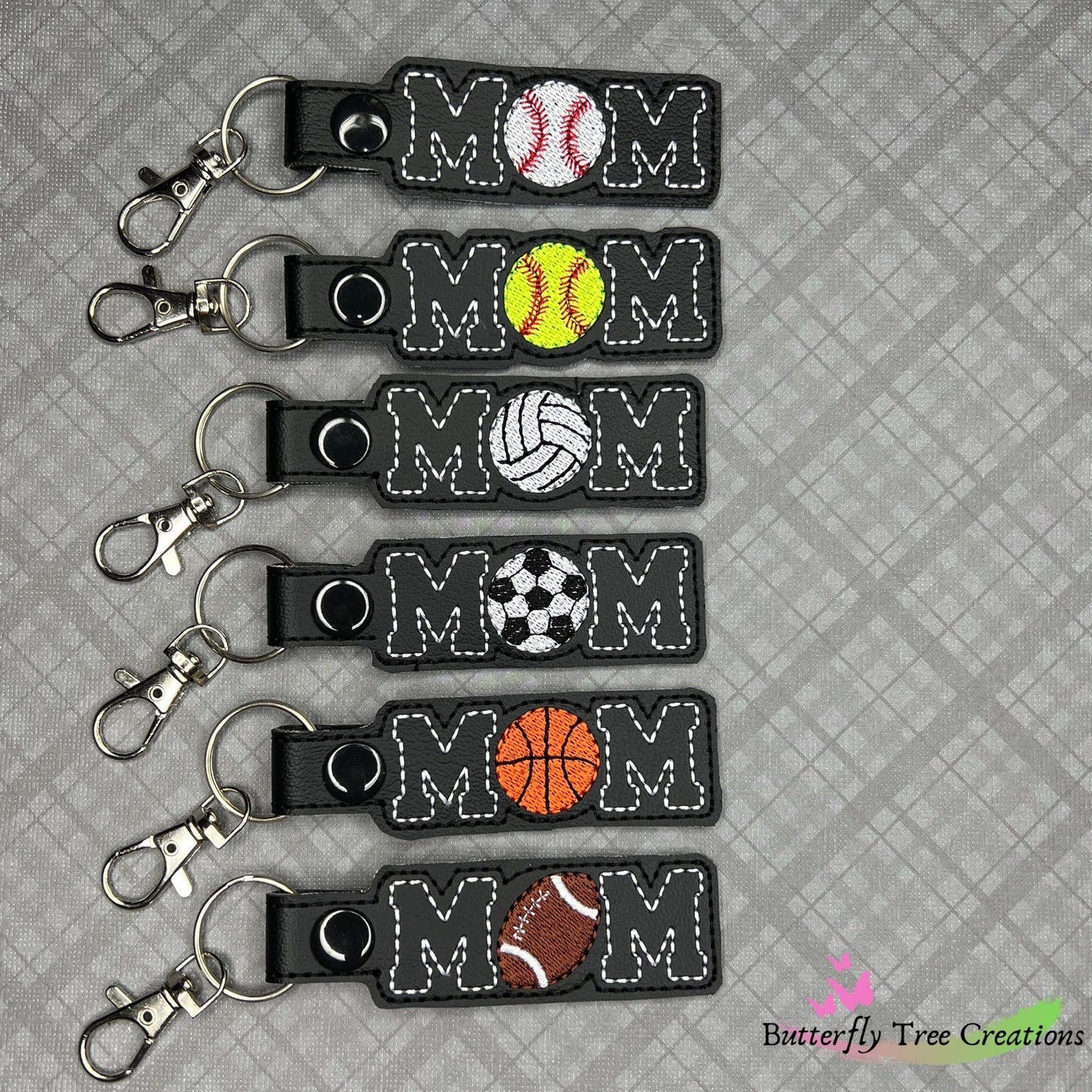 Handgemaakte Geborduurde Volleybalmoeder Sleutelhanger – Team Spirit Tascharm, Perfect Cadeau Voor Volleybalmoeders