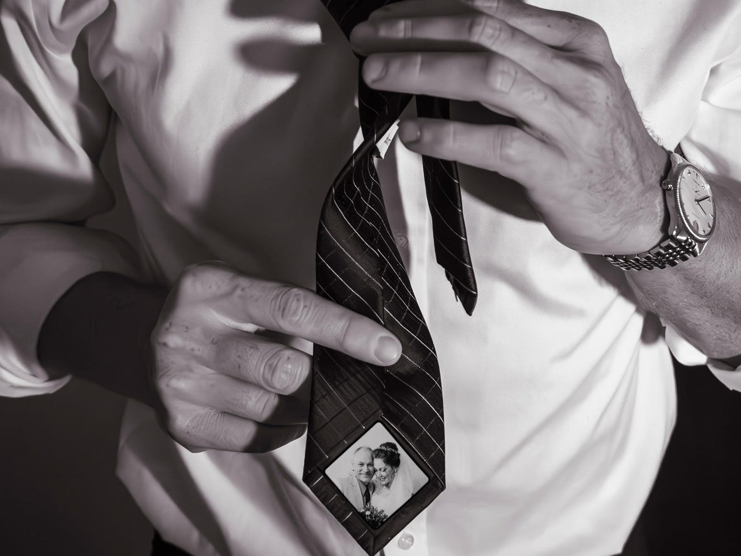 Gepersonaliseerde foto-stropdaspatch, stropdasfoto vader van de bruid cadeau, stropdasfotopatch, gepersonaliseerde cadeaus voor papa, vader van de bruidegom, opa-cadeau