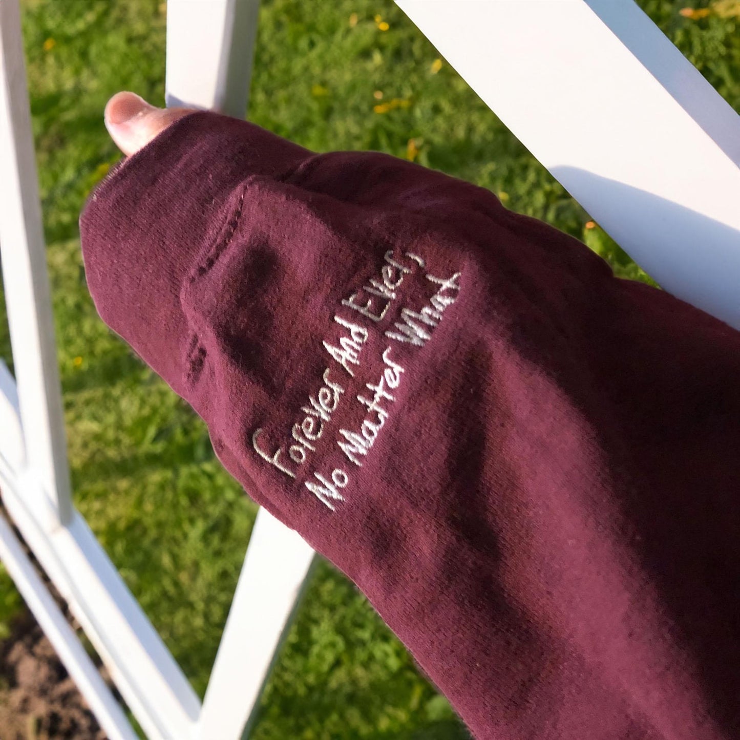 Aangepaste uw handschrift geborduurd sweatshirt, geborduurd paar bericht shirt, paar bijpassende sweatshirt, gepersonaliseerd cadeau voor hem haar