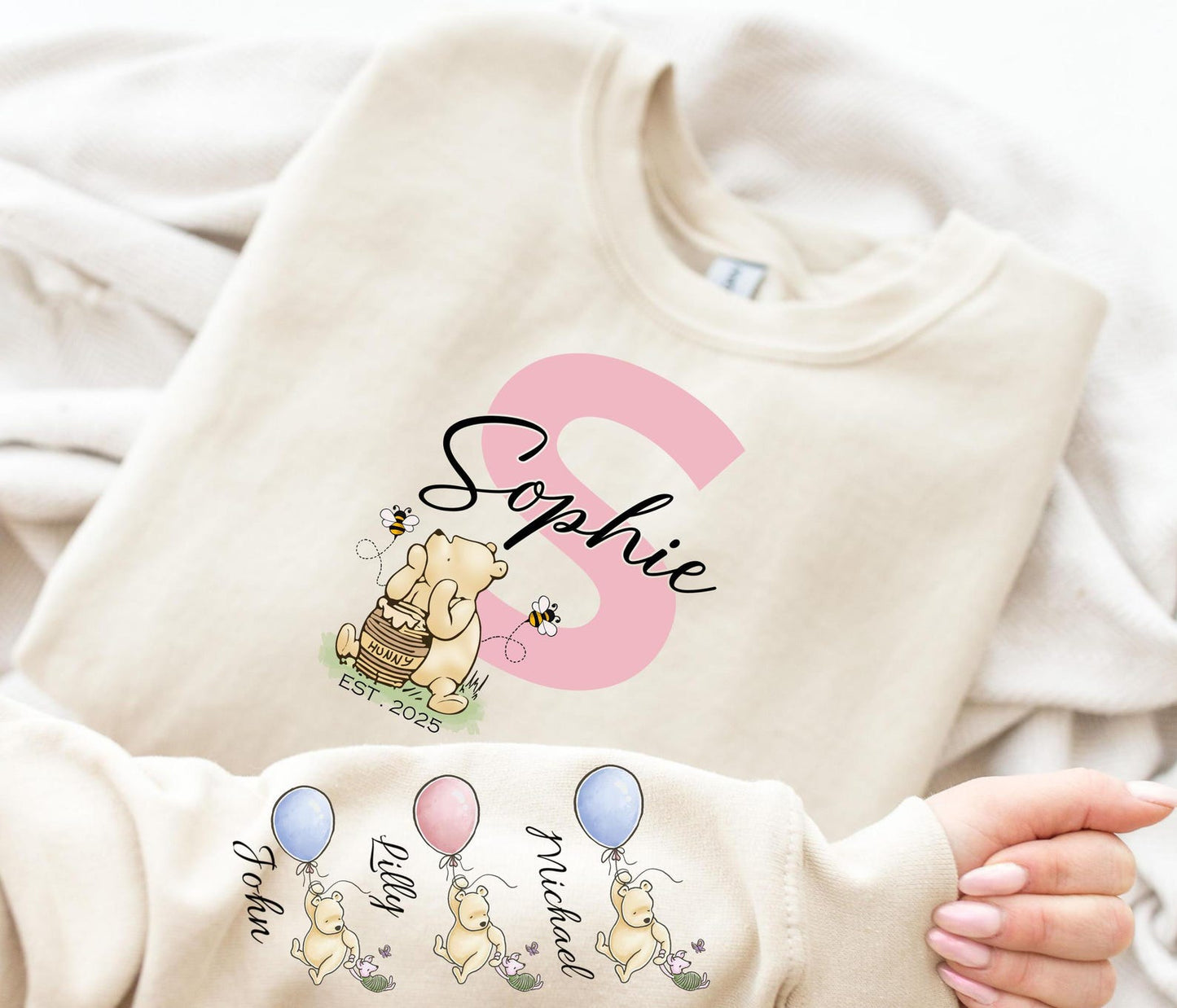Aangepaste Mama Bear Sweatshirt, Gepersonaliseerde Mama Trui, Mama Shirt, Cadeau voor Mama, Cadeau voor Oma, Moederdag Shirt, Nieuwe Moeder Sweatshirt