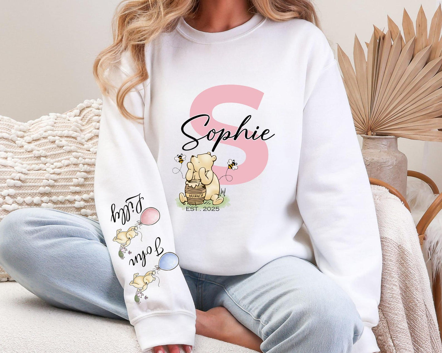 Aangepaste Mama Bear Sweatshirt, Gepersonaliseerde Mama Trui, Mama Shirt, Cadeau voor Mama, Cadeau voor Oma, Moederdag Shirt, Nieuwe Moeder Sweatshirt