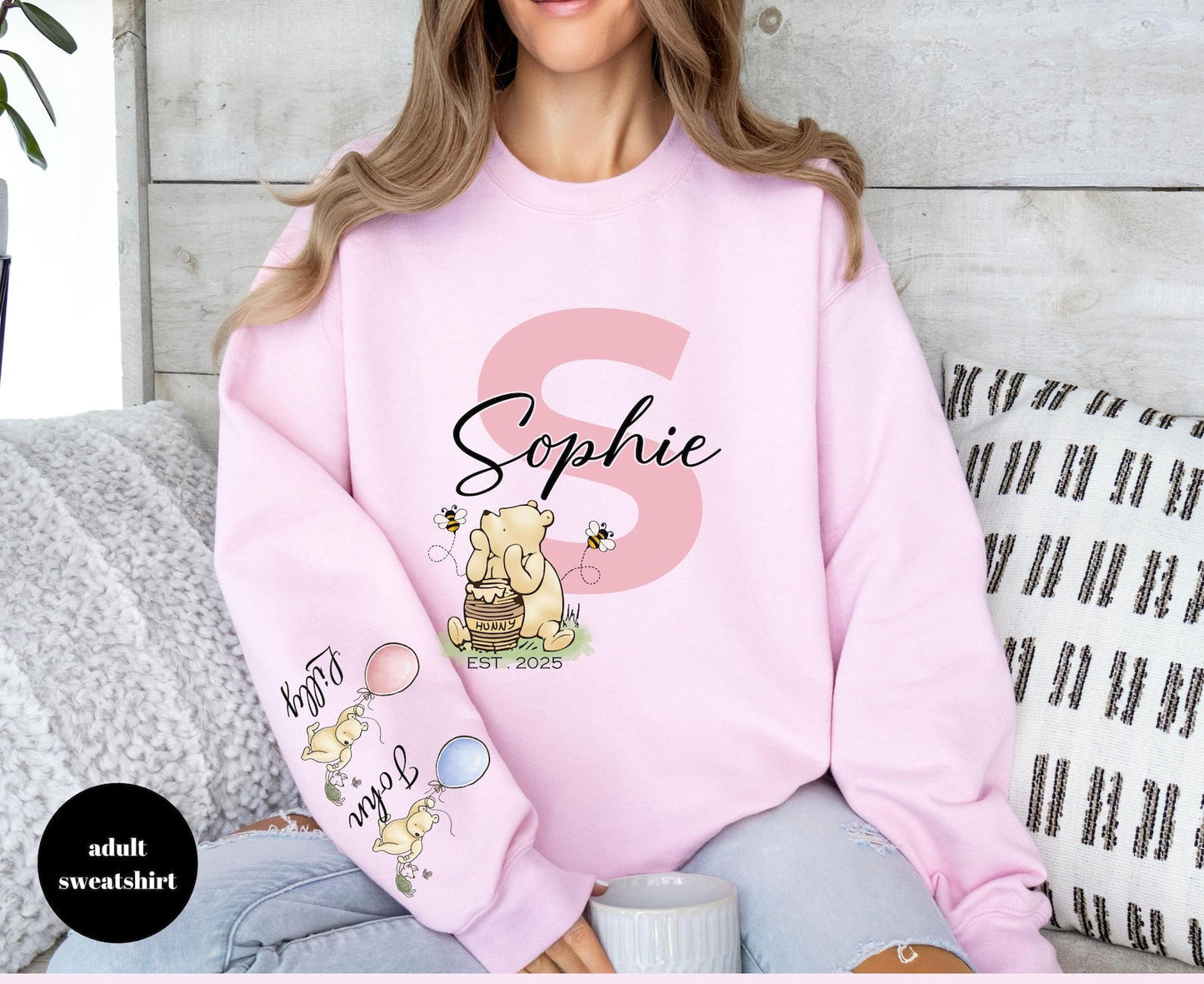 Aangepaste Mama Bear Sweatshirt, Gepersonaliseerde Mama Trui, Mama Shirt, Cadeau voor Mama, Cadeau voor Oma, Moederdag Shirt, Nieuwe Moeder Sweatshirt
