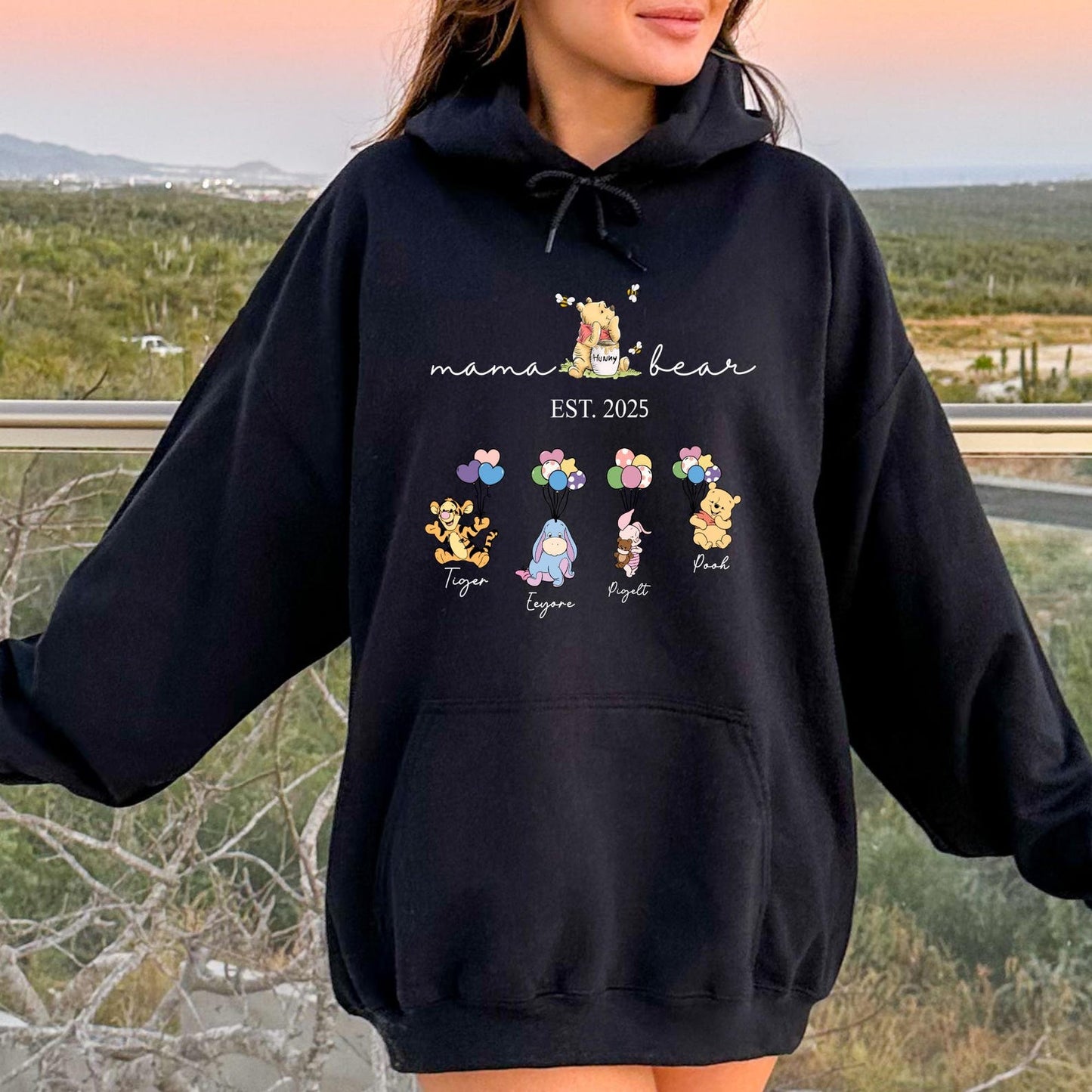 Gepersonaliseerde Mama Beer en Kindernamen Sweatshirt, Gepersonaliseerde Kindernamen Mama Beer Hoodie, Moederdag Trui, Cadeau voor Mama