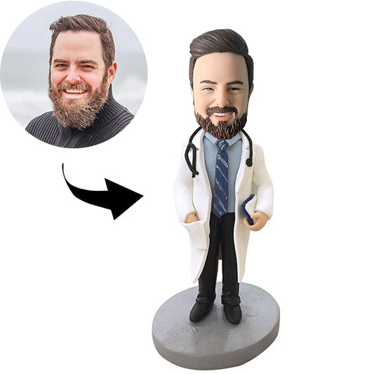 Gepersonaliseerde Bobblehead-arts met stethoscoop, gepersonaliseerde geschenken