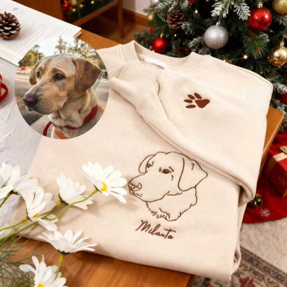 Gepersonaliseerde Dieren Sweatshirts - Op Maat Geborduurde Hoodies met Huisdierportret als Uniek Cadeau