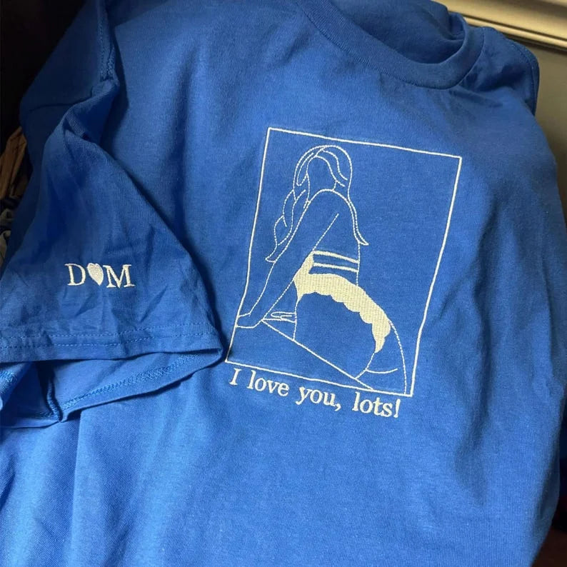 Handgemaakte hoodie met liefdesbrief - Gepersonaliseerd borduurwerk voor een uniek romantisch cadeau