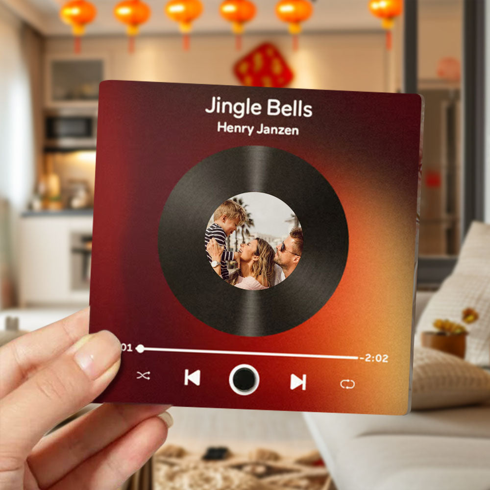 Gepersonaliseerde Fotoalbum Koelkastmagneet Muziek Muur Fotosticker Muziek Die Kan Worden Afgespeeld Zonder Mobiele Telefoon, Romantisch Cadeau-Idee