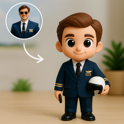 Gepersonaliseerde 3D-actiefiguur van foto, gepersonaliseerd huisdierfiguur, gepersonaliseerd 3D-huisdierminifiguur als cadeau