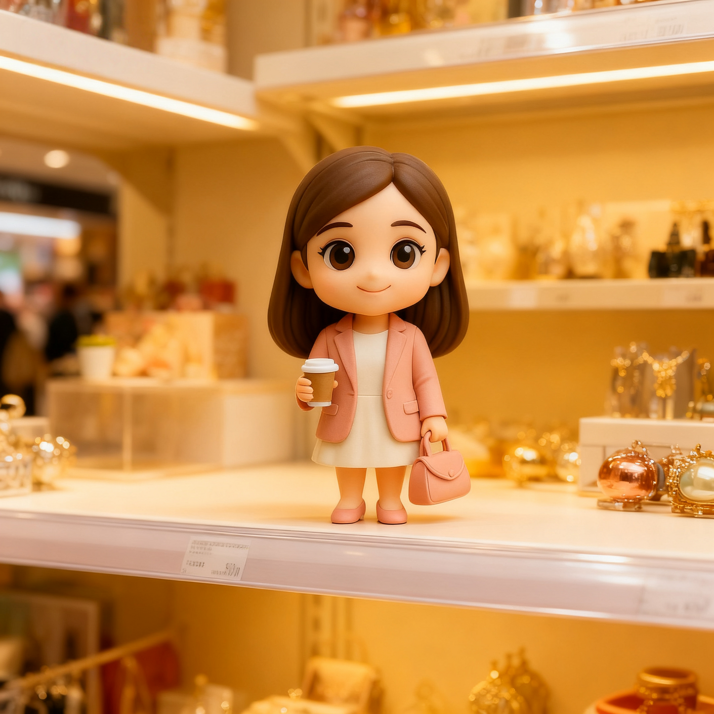 Aangepaste 3D-actiefiguur van foto Gepersonaliseerde zakenvrouwfiguur Aangepaste 3D-minifiguur cadeau voor professionele vrouwen