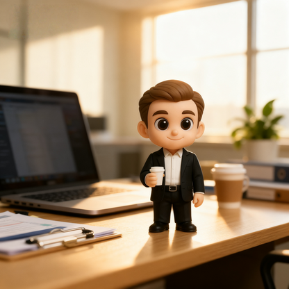 Aangepaste 3D-actiefiguur van foto Gepersonaliseerde schilderfiguur Handgemaakte kunstenaarsminifiguur Cadeau