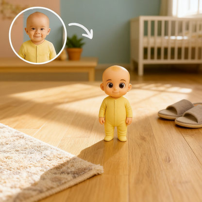 Aangepaste 3D-actiefiguur van foto Gepersonaliseerde babyfiguur Aangepaste 3D-minibabyfiguur cadeau