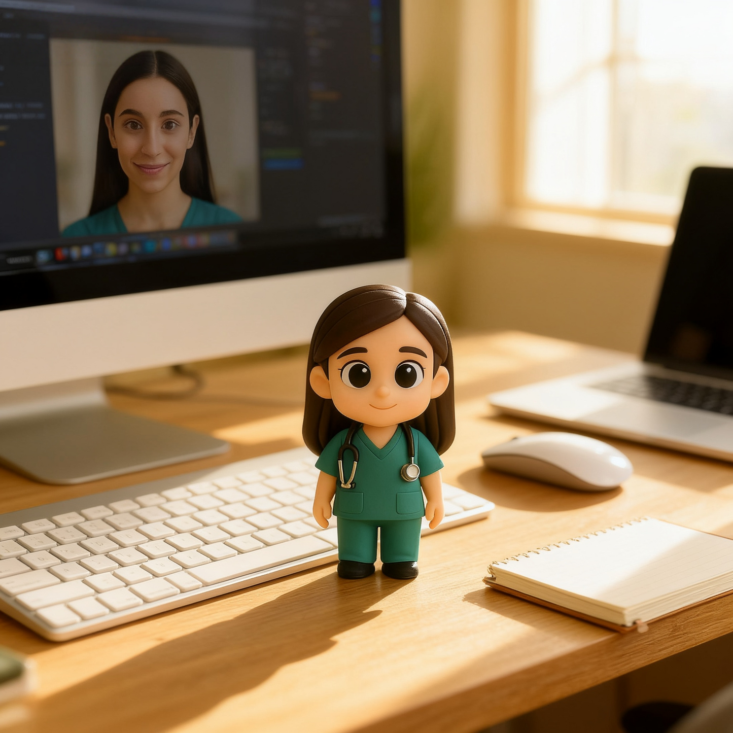 Aangepast 3D-artsbeeldje van foto: uniek gepersonaliseerd cadeau voor medische professionals