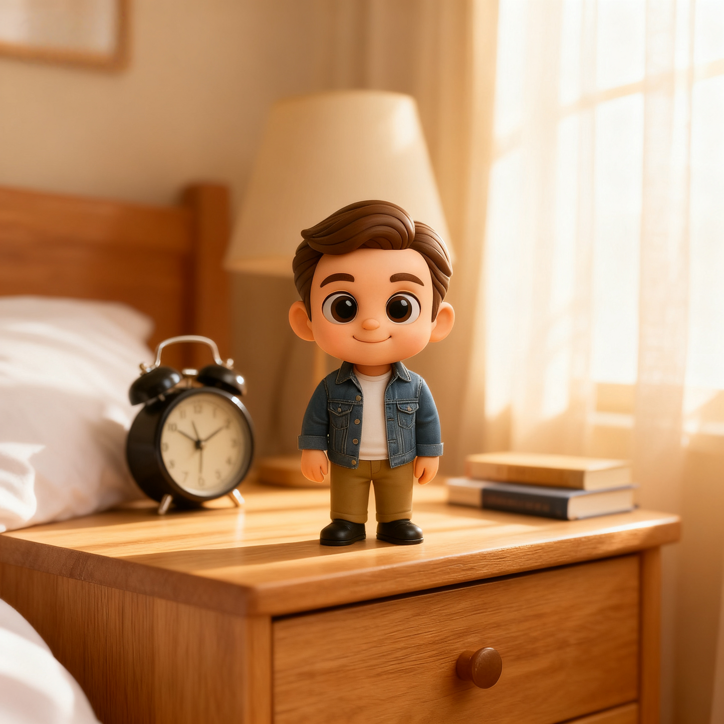 Aangepast 3D-modebeeldje van foto Uniek gepersonaliseerd cadeau voor stijlvolle jongens en mannen