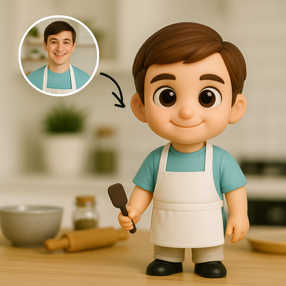 Aangepaste 3D-actiefiguur van foto Gepersonaliseerde mannelijke figuur Aangepaste 3D-minifiguur cadeau voor hem