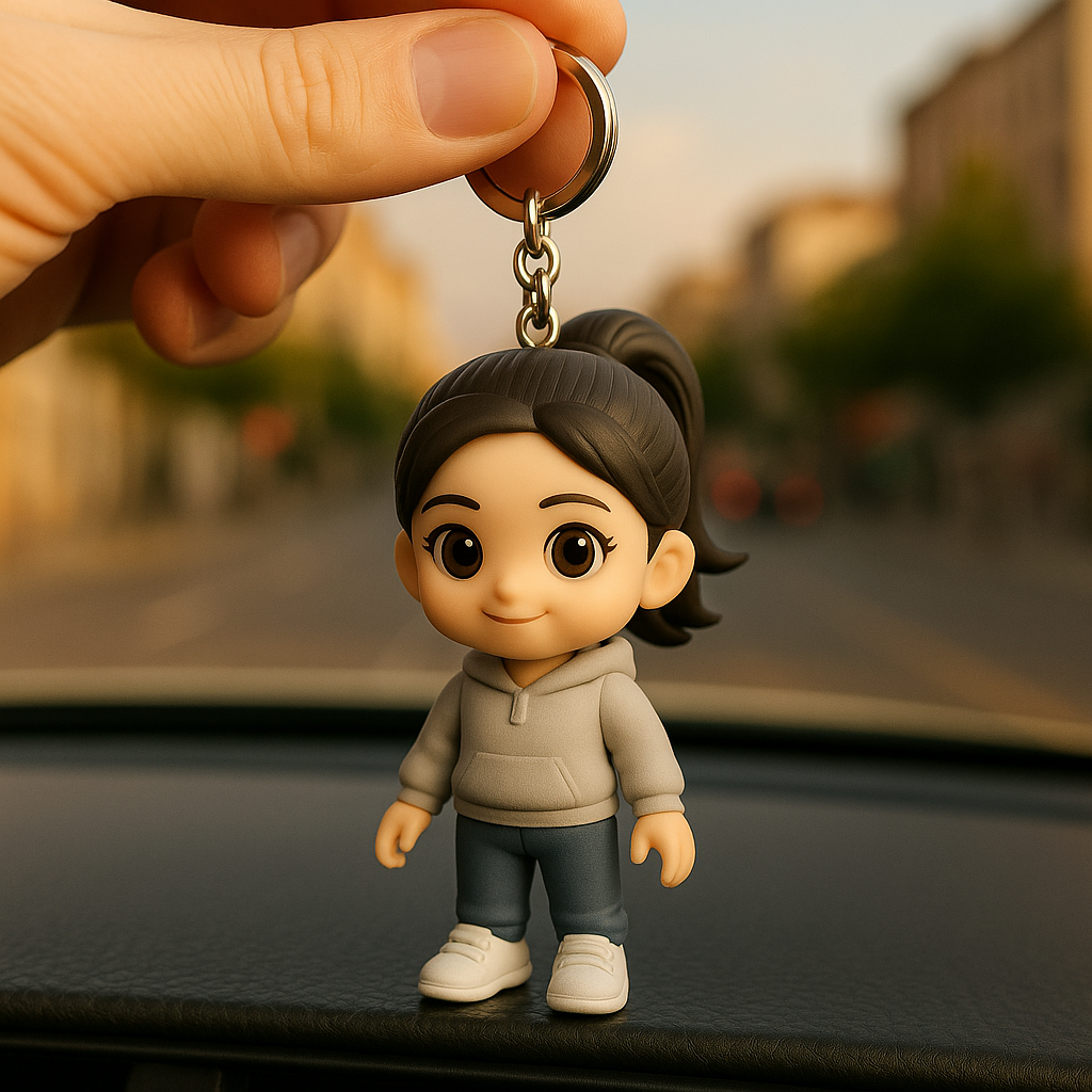 Gepersonaliseerde 3D-figuur sleutelhanger van foto, gepersonaliseerd fitness sleutelhanger cadeau voor sportliefhebbers