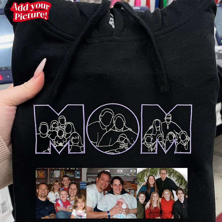 Gepersonaliseerde sweater met gezichtstekening | Pullover op maat met familieportret