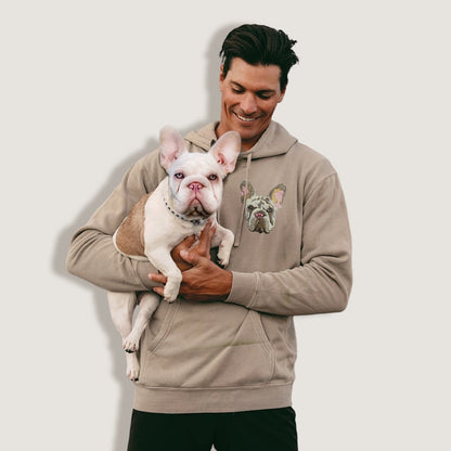 Gepersonaliseerd Dierenportret, Geborduurd Sweatshirt In Het Midden