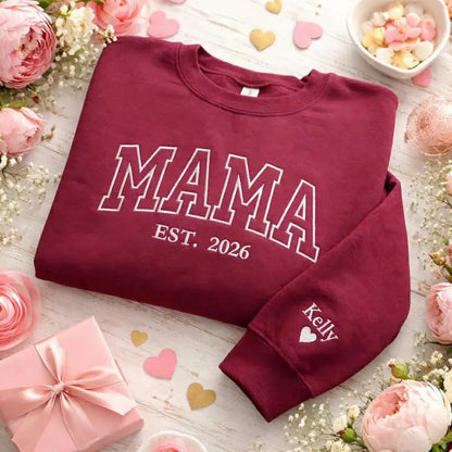 Familieportret langmouden trui zonder capuchon gepersonaliseerde familie-illustratie bijpassende set