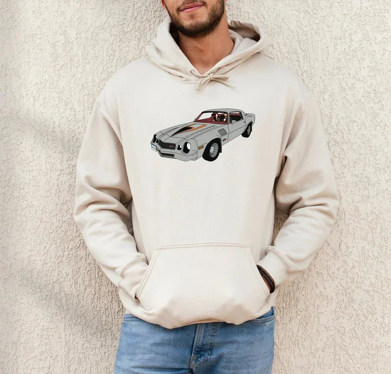 Motorfiets vriendje geborduurd auto hoodie aangepaste liefde cadeau voor vriendje autoliefhebber cadeau