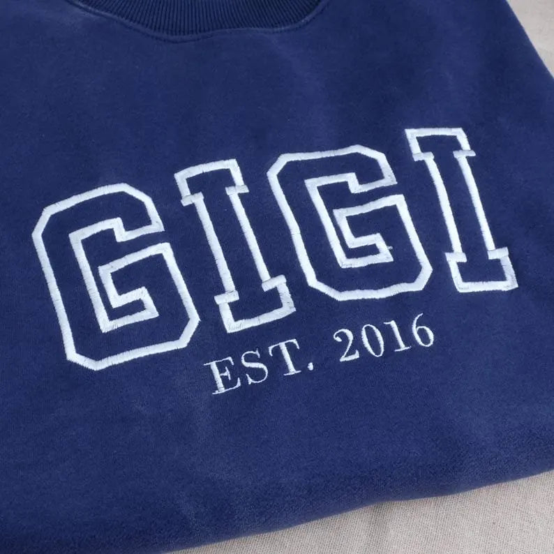 Gepersonaliseerde mama oversized hoodie met kindertekening geborduurd uniek herinneringscadeau