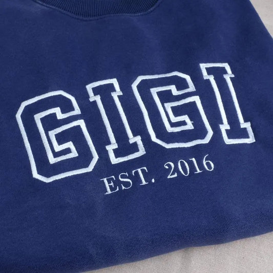 Gepersonaliseerde mama oversized hoodie met kindertekening geborduurd uniek herinneringscadeau