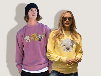 Gepersonaliseerde Huisdierportret Borduurwerk Sweatshirt Met Capuchon