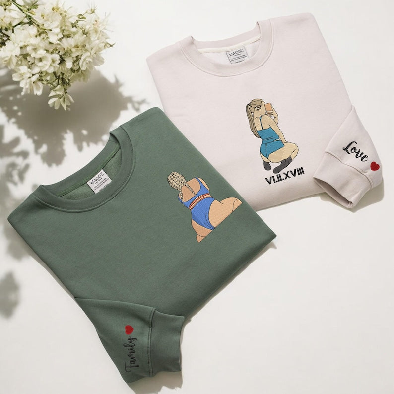 Hoodie op maat voor stellen met geborduurd liefdesmotief - Een uniek aandenken voor speciale gelegenheden