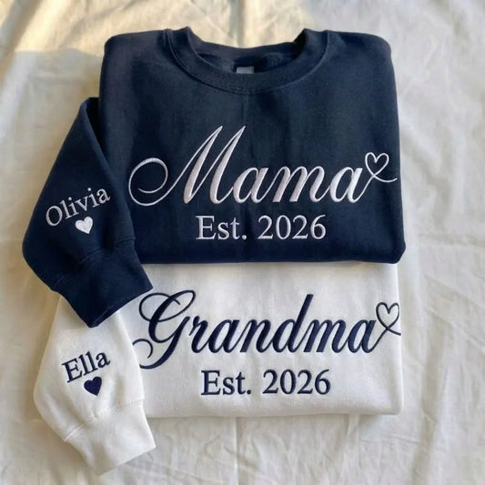 Custom mama zip trui personaliseerbare moedernaam getailleerd fleece cadeau