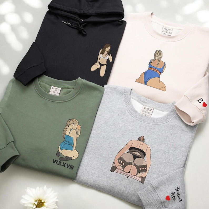 Hoodie op maat voor stellen met geborduurd liefdesmotief - Een uniek aandenken voor speciale gelegenheden