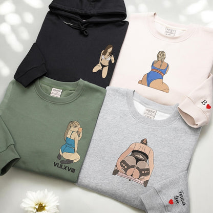 Hoodie op maat voor stellen met geborduurd liefdesmotief - Een uniek aandenken voor speciale gelegenheden