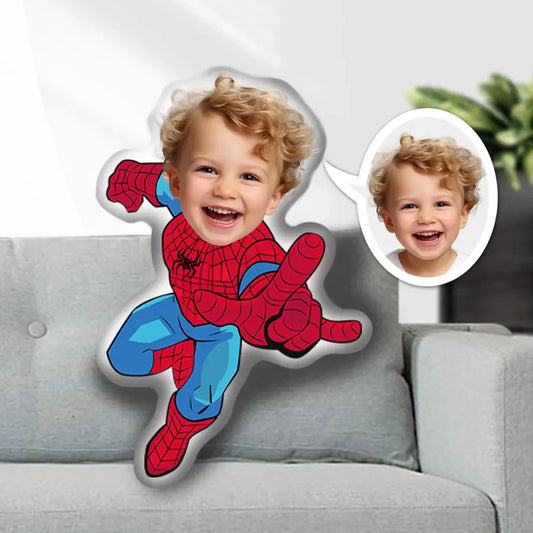 MiniMe Pillow Dolls Face Body Pillow, My Face Pillow, Custom Pillow, Gepersonaliseerde Foto Kussen Cadeau Kussen Speelgoed, Superhero, Spider Man Sierkussen, MiniMe Kussen Poppen en Speelgoed