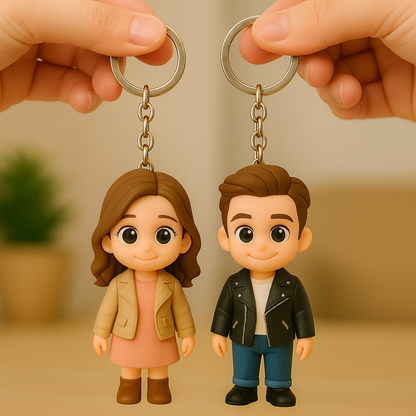 Gepersonaliseerde 3D-figuur sleutelhanger van een verpleegkundige, gepersonaliseerd mini-figuurtje voor medische hulpverleners, cadeau voor helden in de gezondheidszorg