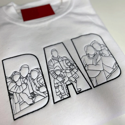 Gepersonaliseerde sweater met gezichtstekening | Pullover op maat met familieportret