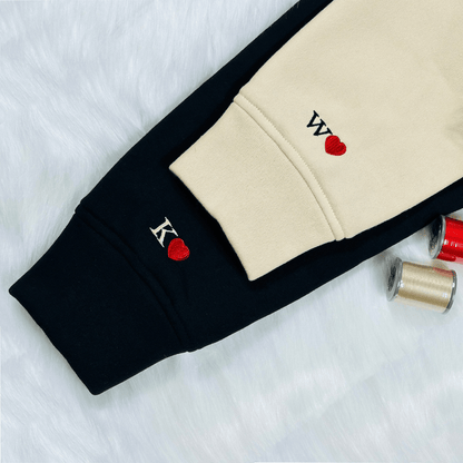 Sweatshirt met borduursel, gepersonaliseerde cadeaus voor koppels, hoodie met omtrekfoto, unisex hoodie