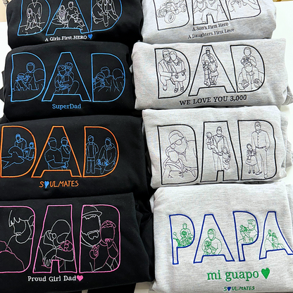 Gepersonaliseerde sweater met gezichtstekening | Pullover op maat met familieportret