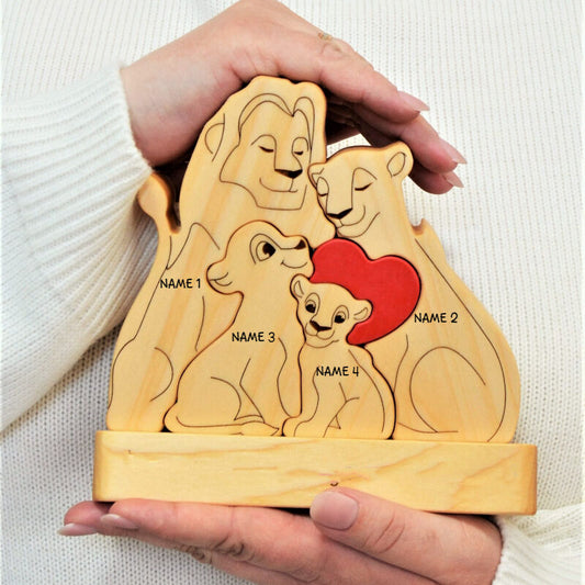 Gepersonaliseerde Leo-familienaampuzzel Warm cadeau voor familie