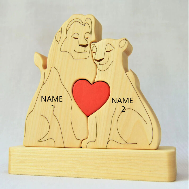 Gepersonaliseerde Leo-familienaampuzzel Warm cadeau voor familie