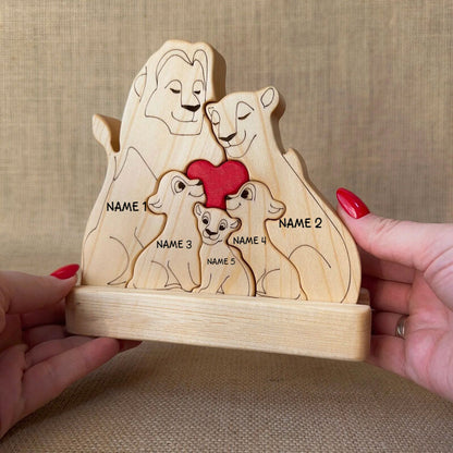 Gepersonaliseerde Leo-familienaampuzzel Warm cadeau voor familie