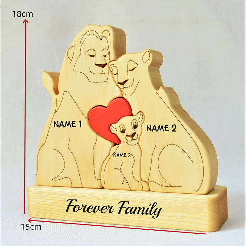 Gepersonaliseerde Leo-familienaampuzzel Warm cadeau voor familie