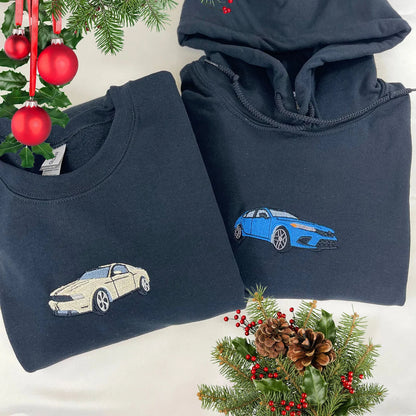 Cadeaus voor autoliefhebbers Op maat geborduurde autohoodie