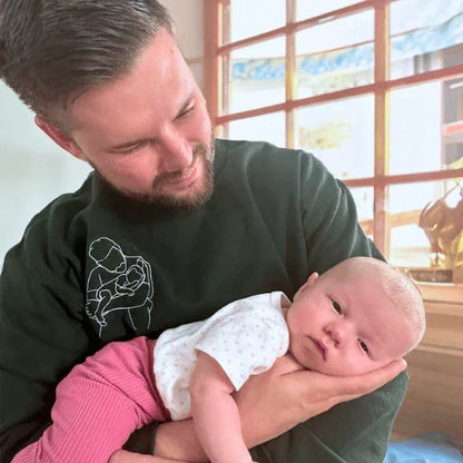 Gepersonaliseerde geborduurde sweater voor Moederdag | Laat een foto borduren – Een uniek cadeau voor mama